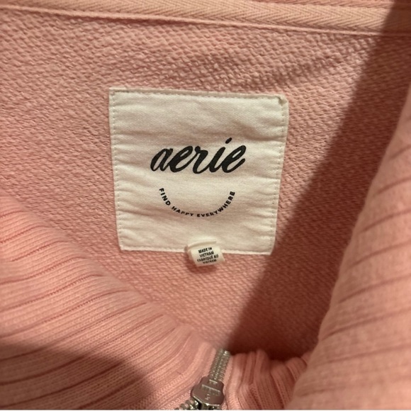 Aerie Blush Pink Quarter-Zip Pullover - Picture 3 of 5
